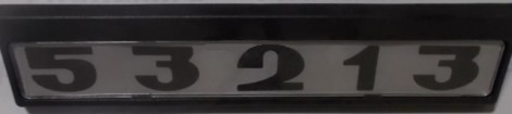Табличка кабины старого образца (черно-белые) для КамАЗ 53213-8202074
