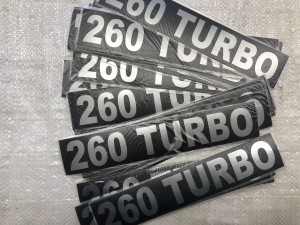 Табличка самоклеюча "TURBO-260" для КамАЗ 3904010