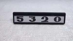 Табличка кабіни 5320 старого зразка (чорно-білі) для КамАЗ 5320-8202074-02