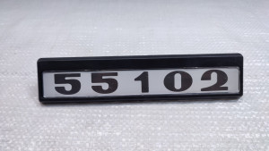 Табличка кабіни старого зразка (чорно-білі) для КамАЗ 55102-8202074
