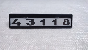 Табличка кабины старого образца (черно-белые) для КамАЗ 43118-8202074