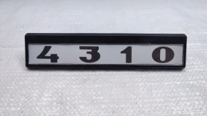 Табличка кабины старого образца (черно-белые) для КамАЗ 4310-8202074