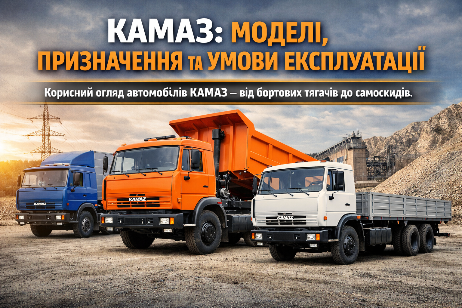 Автомобили КАМАЗ: классификация, назначение и особенности эксплуатации