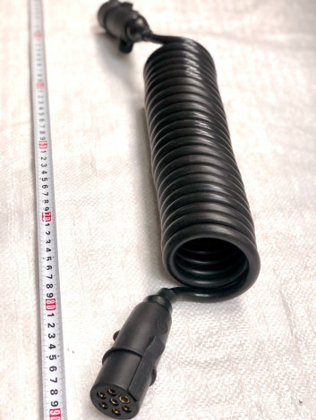 Спиральный кабель полуприцепа КАМАЗ ,МАЗ электр. с вилками пластмас. (контактов 7 шт) ПС325 5,5м для КамАЗ 6520-3721400